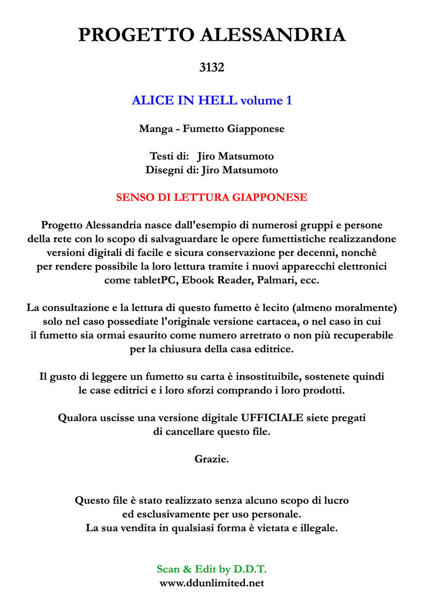 Read Alice in Hell Manga Online