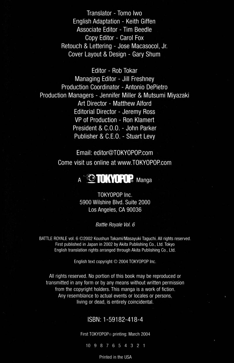 Read Battle Royale Manga Online