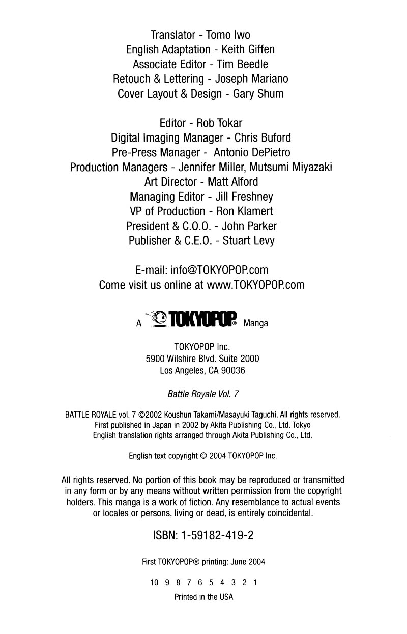 Read Battle Royale Manga Online