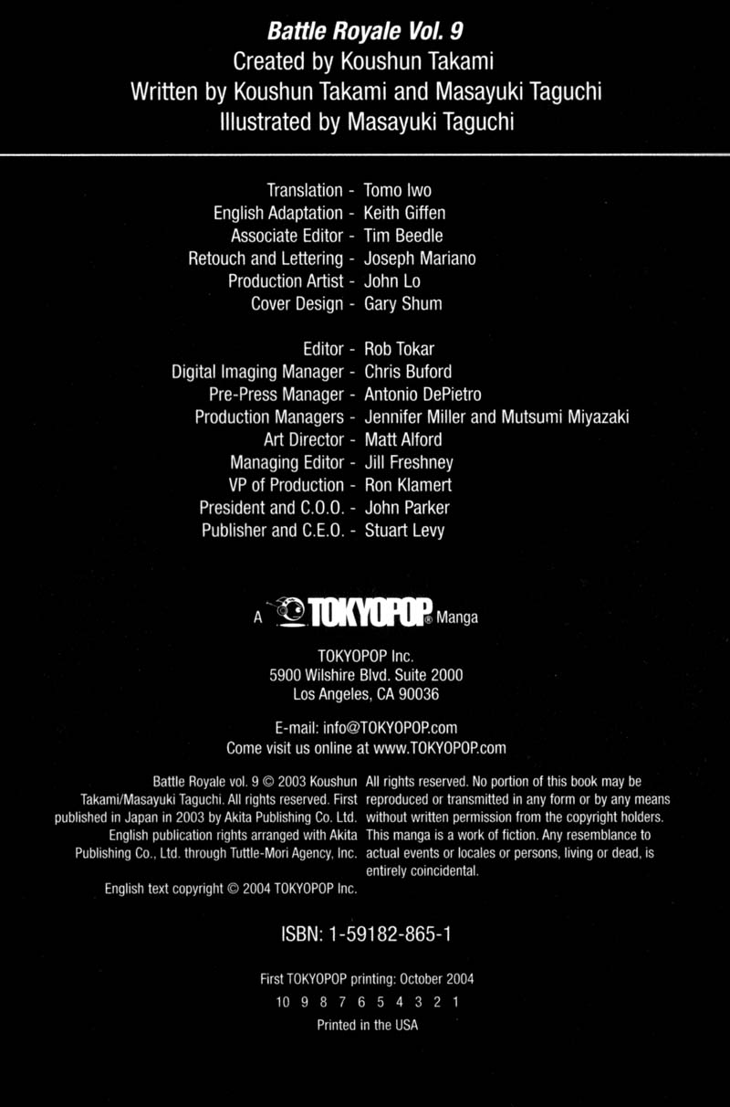 Read Battle Royale Manga Online