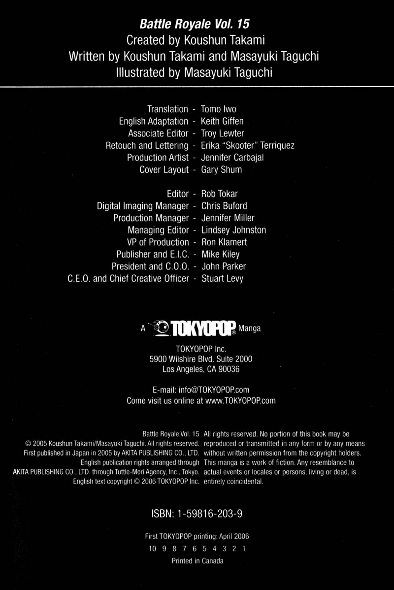 Read Battle Royale Manga Online