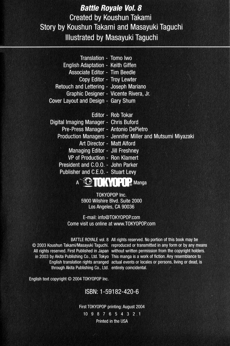 Read Battle Royale Manga Online