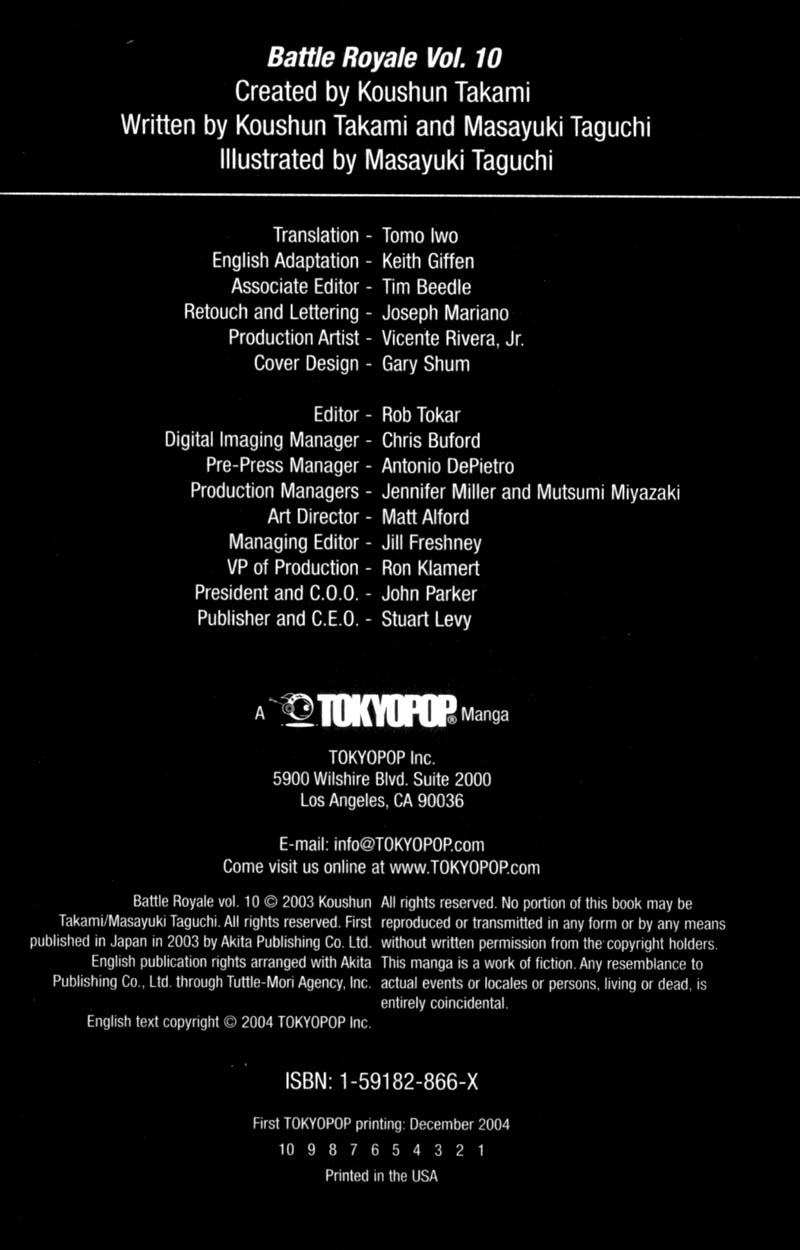 Read Battle Royale Manga Online