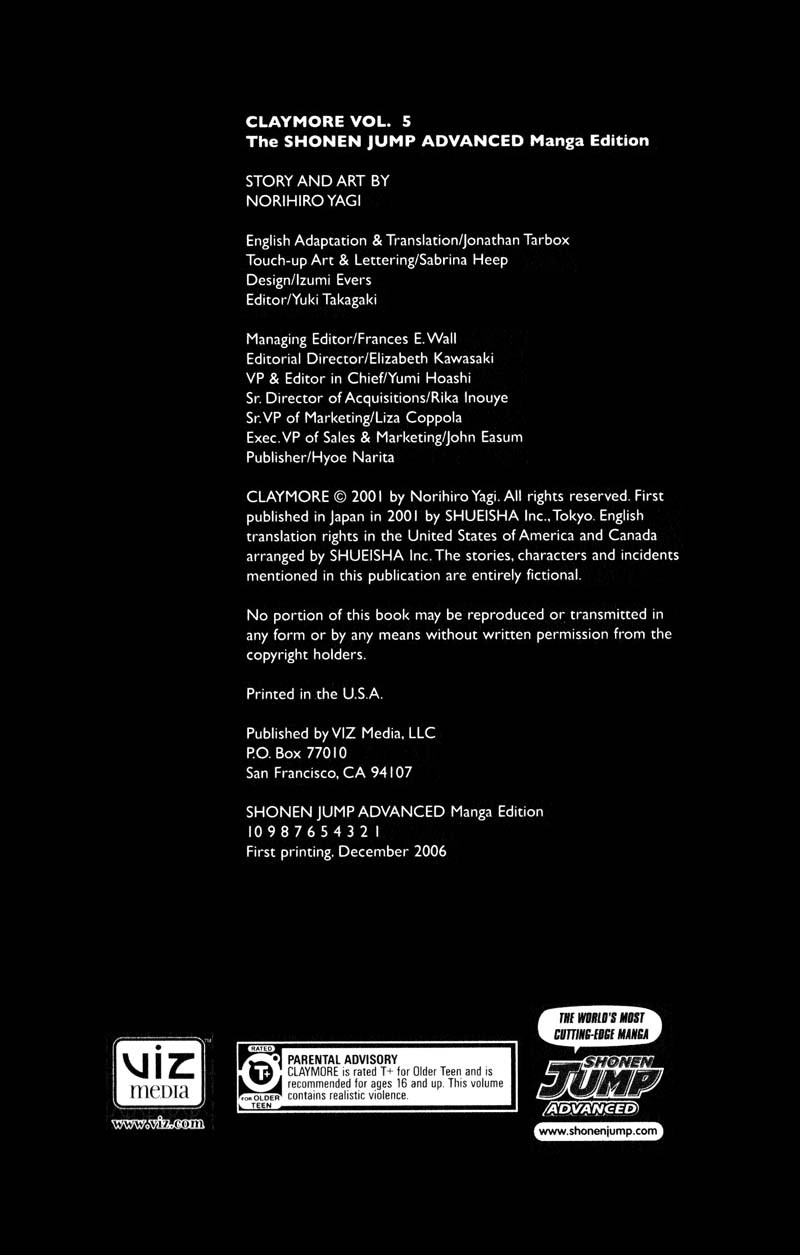 Read Claymore Manga Online