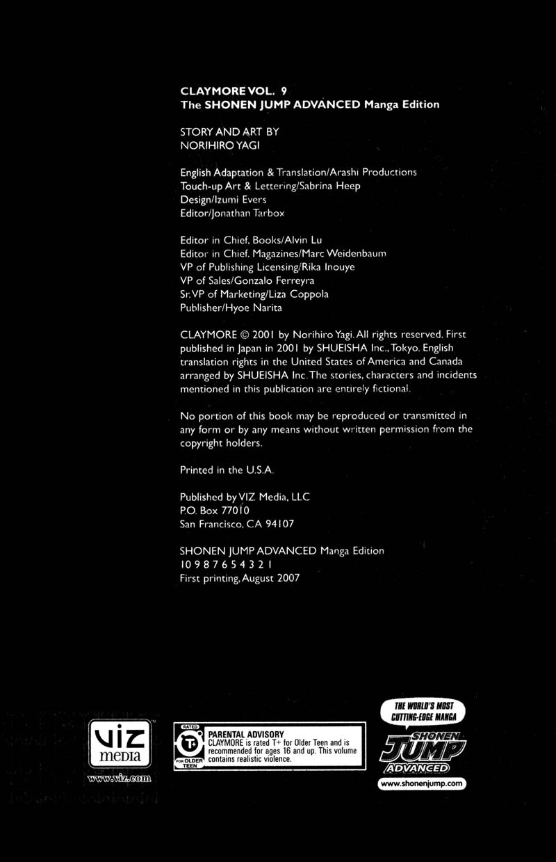 Read Claymore Manga Online