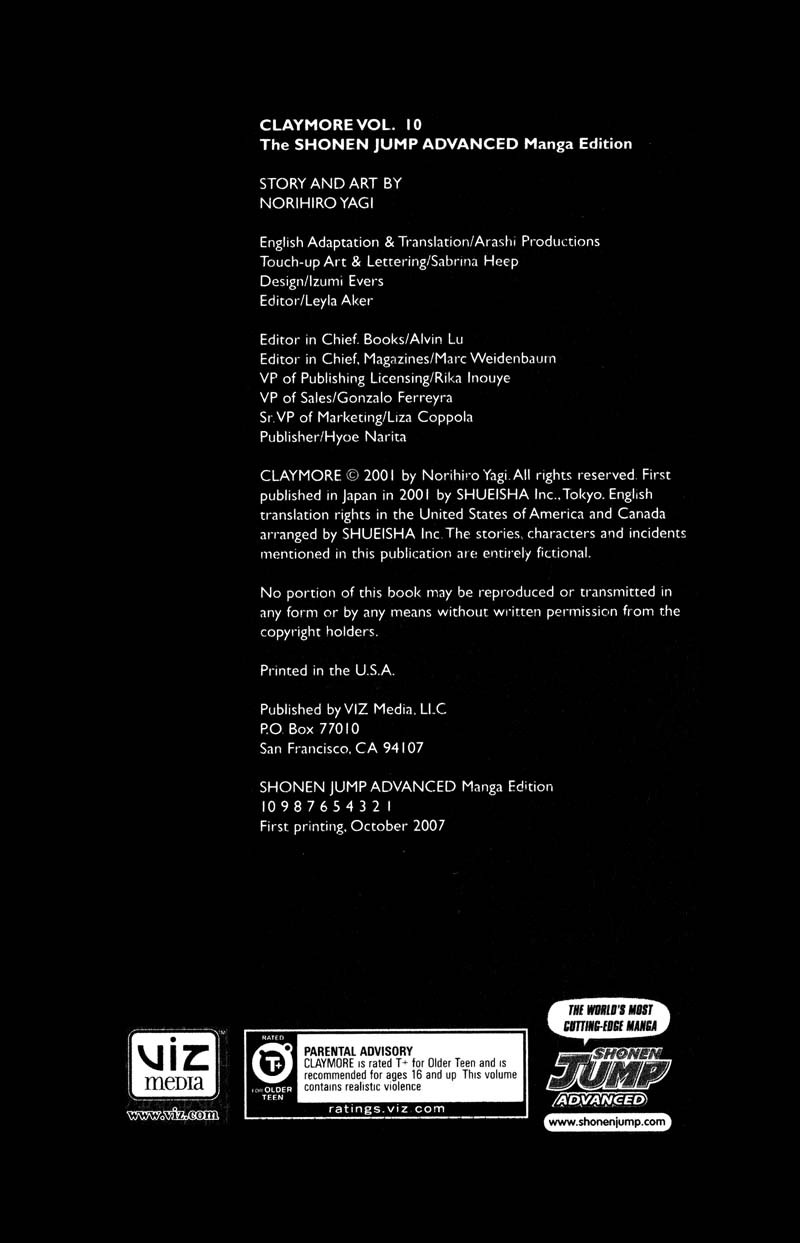 Read Claymore Manga Online