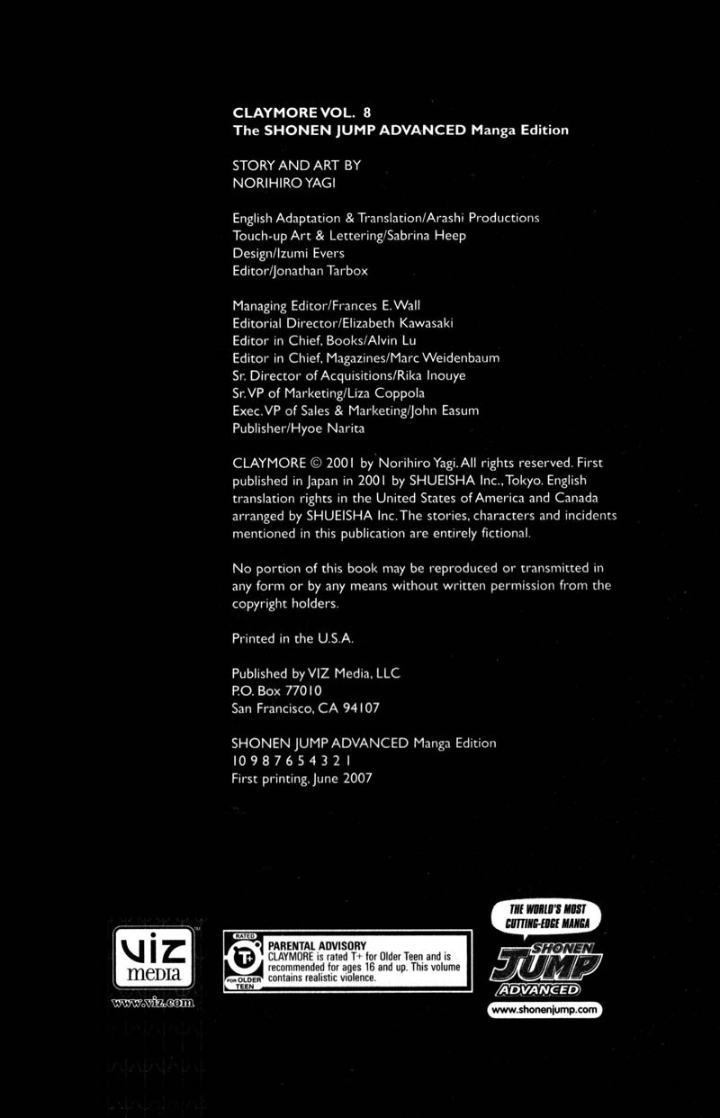 Read Claymore Manga Online