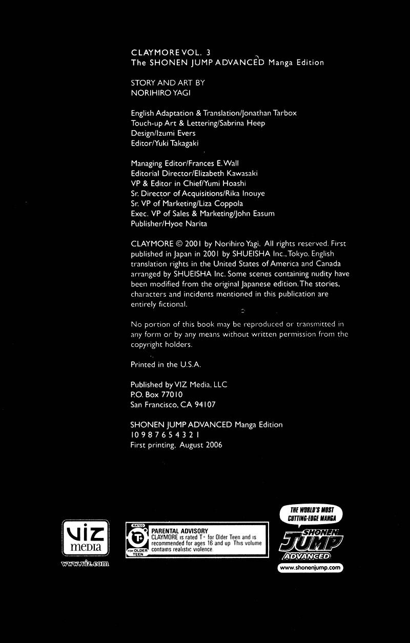 Read Claymore Manga Online