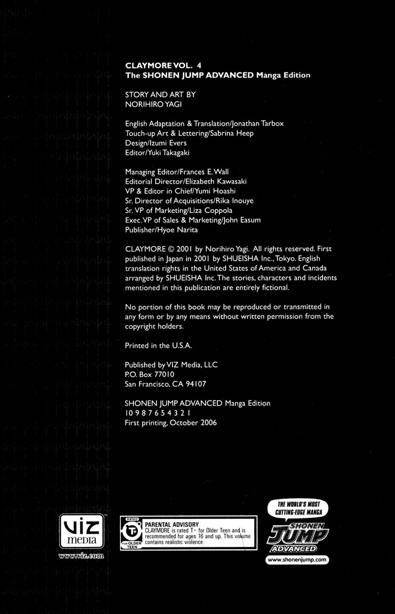 Read Claymore Manga Online